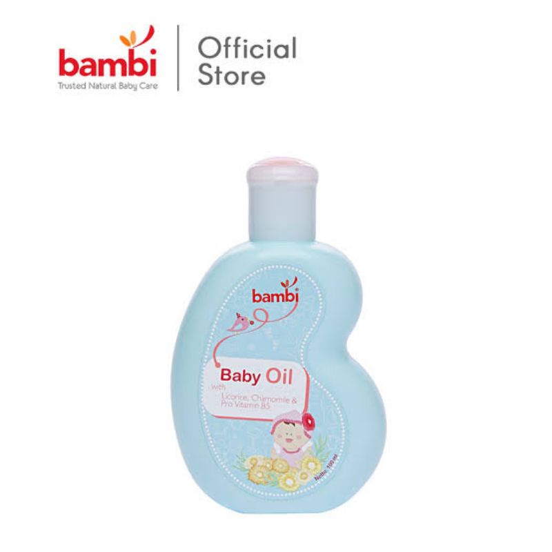 Bambi Baby Oil With Licorice Chamomile Pro Vitamin B5 100ml - Bambi Baby Oil 100ml