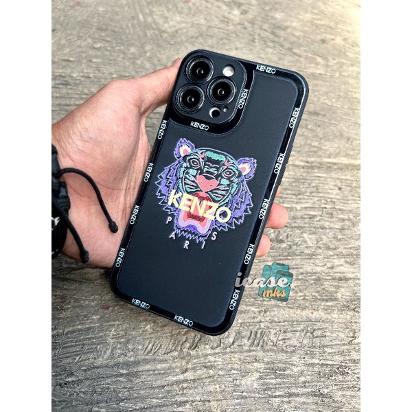 Case Black doff with motif KENZO - iPhone 7 8 Xr 11 11pro 12 13promax