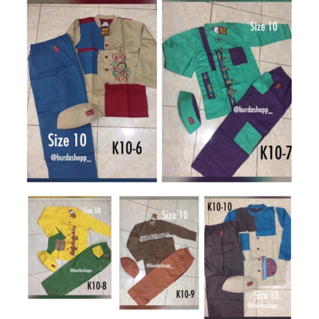 BAJU MUSLIM ANAK DANNIS SIZE 10 ( BAJU LEBARAN )