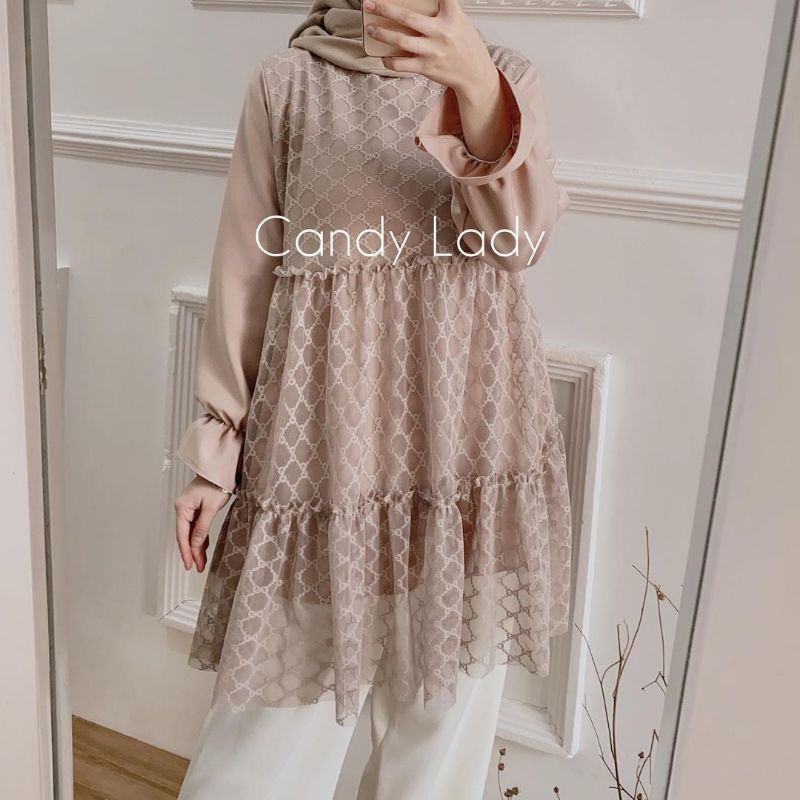 Olivia Brocade Tunik by Candy Lady Store