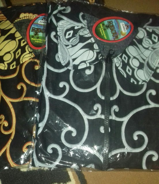 Ada Jumbo Outer Alika Fashion Batik Wanita Panjang Muslim Modern Motif Hitam Premium Exclusive