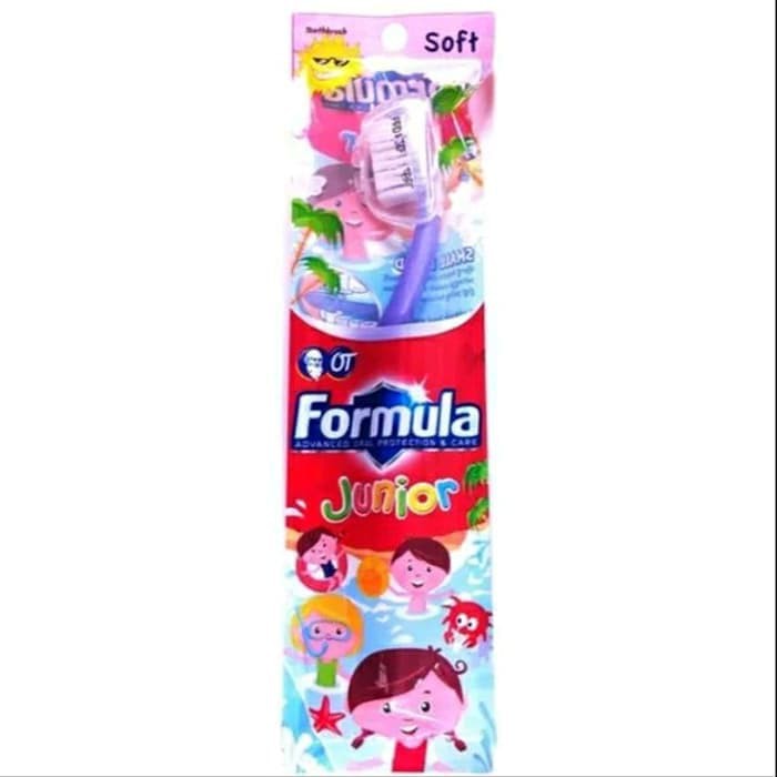SIKAT GIGI ANAK FORMULA JUNIOR SOFT BULU SIKAT HALUS + HELM TUTUP