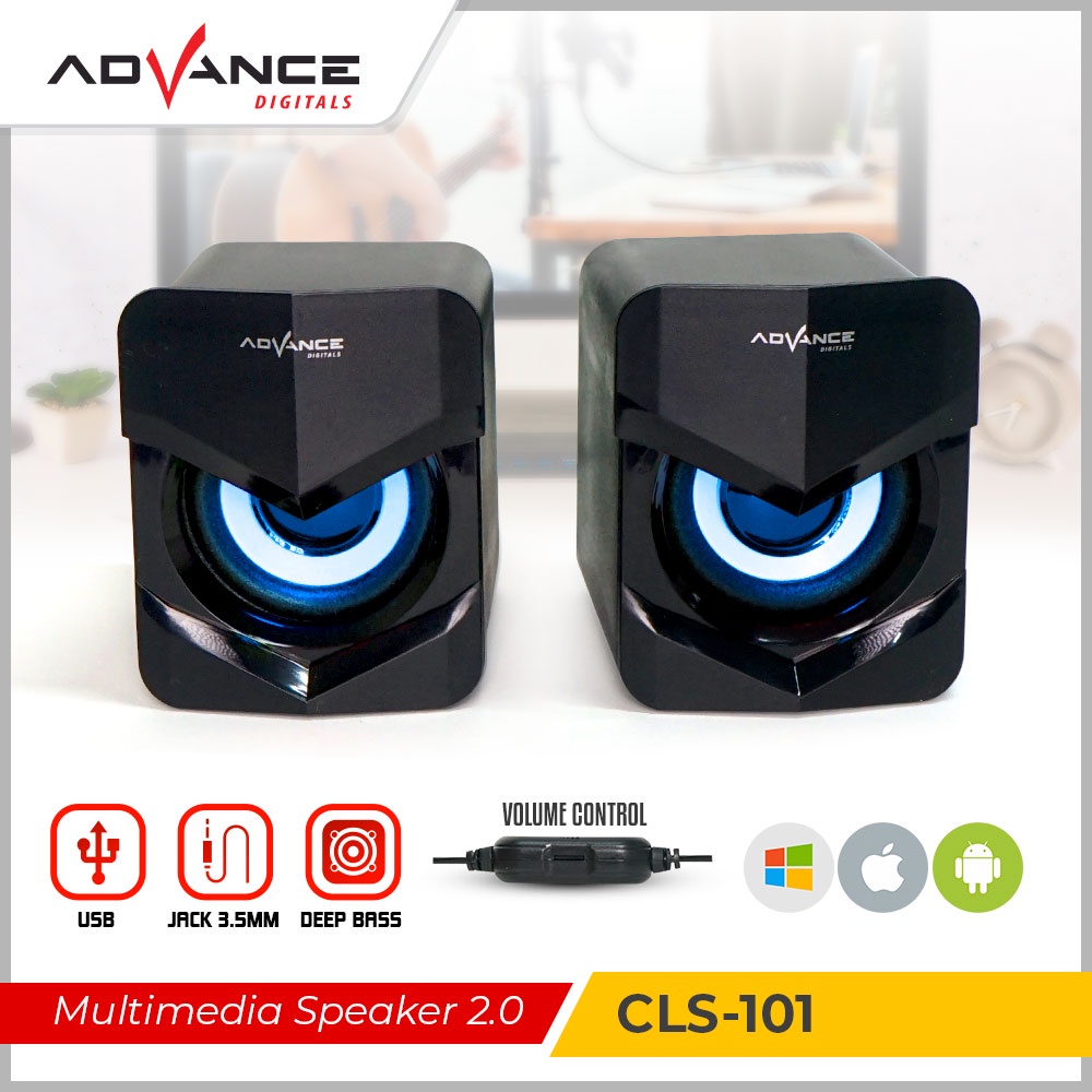 【Garansi 1 Tahun】Advance Komputer Speaker Multimedia Speaker Super Bass RGB Backlit Speaker Laptop