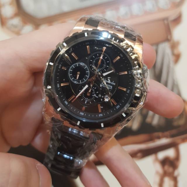 alexandre christie ac 6141 mc kuning hita. / 6141mc rose gold pria