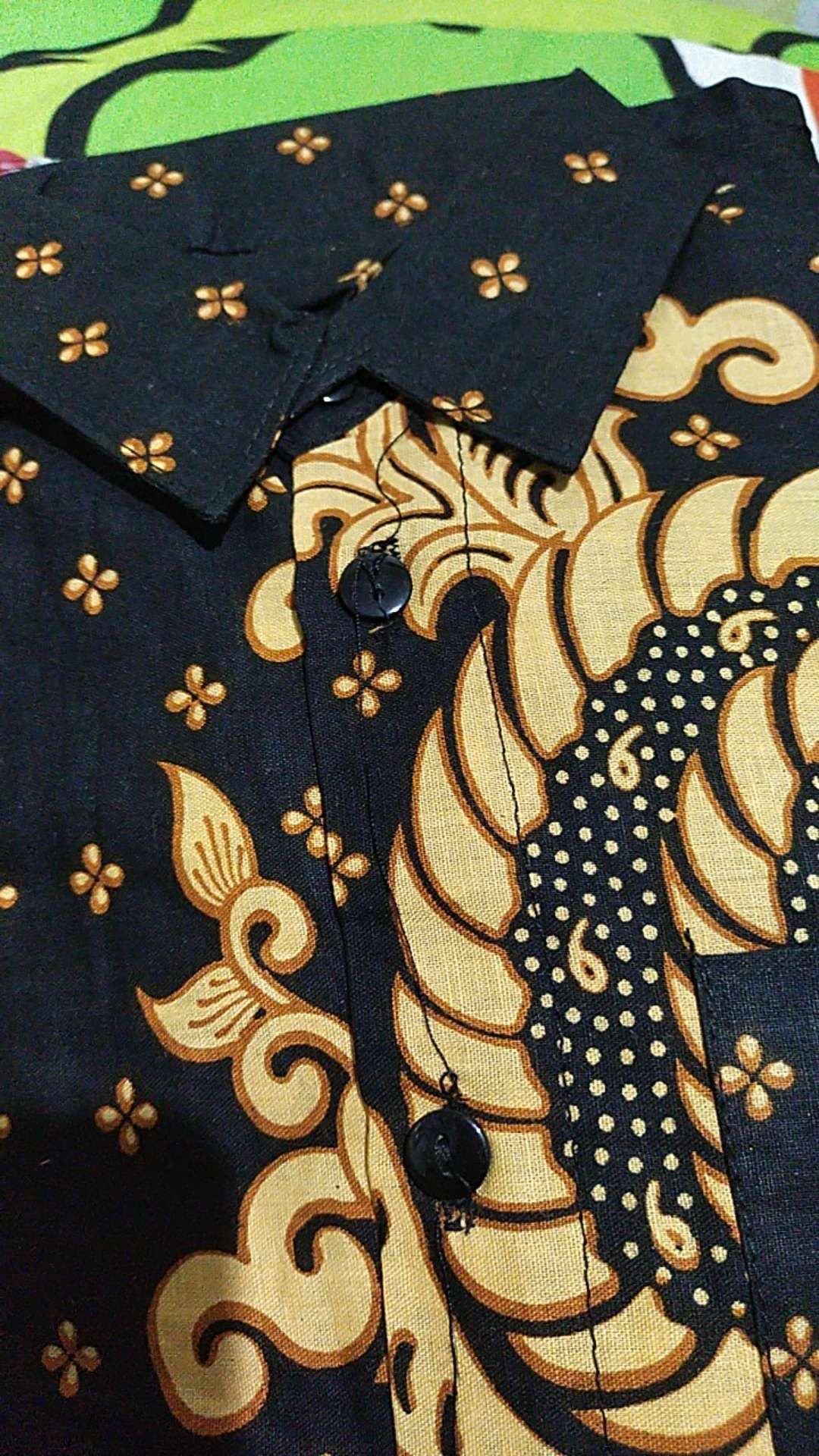 Batik Couple Keluarga Sania Ruffle Terbaru Motif Gurita Kuning Eklusiv Bisa Pisah