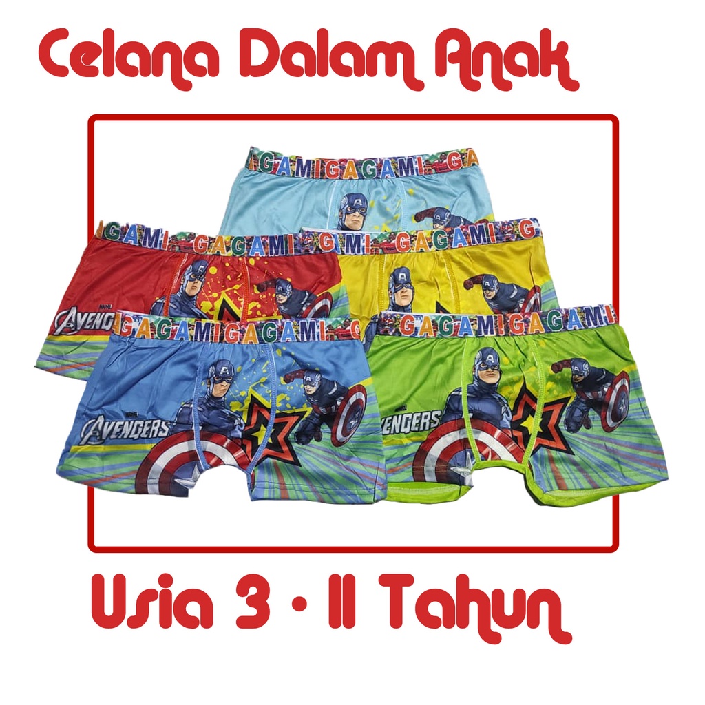 Celana dalam anak laki-laki karakter / celana pendek anak laki-laki