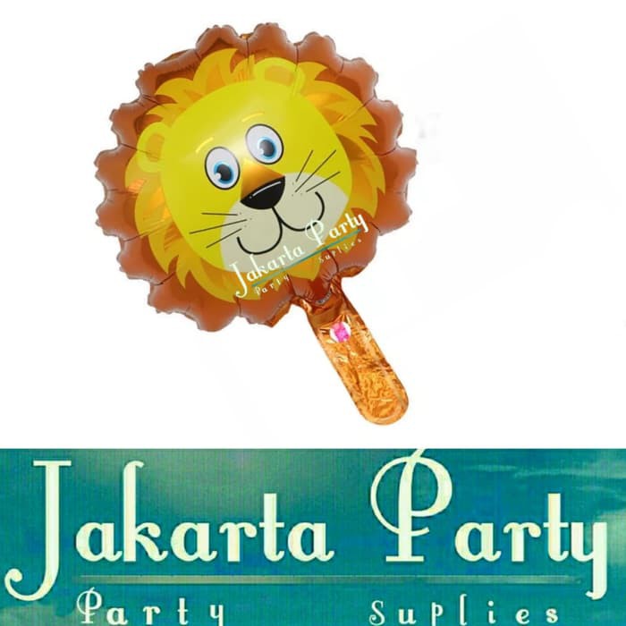 Balon Foil Lion Head Mini / Balon Karakter Hewan / Balon Animal