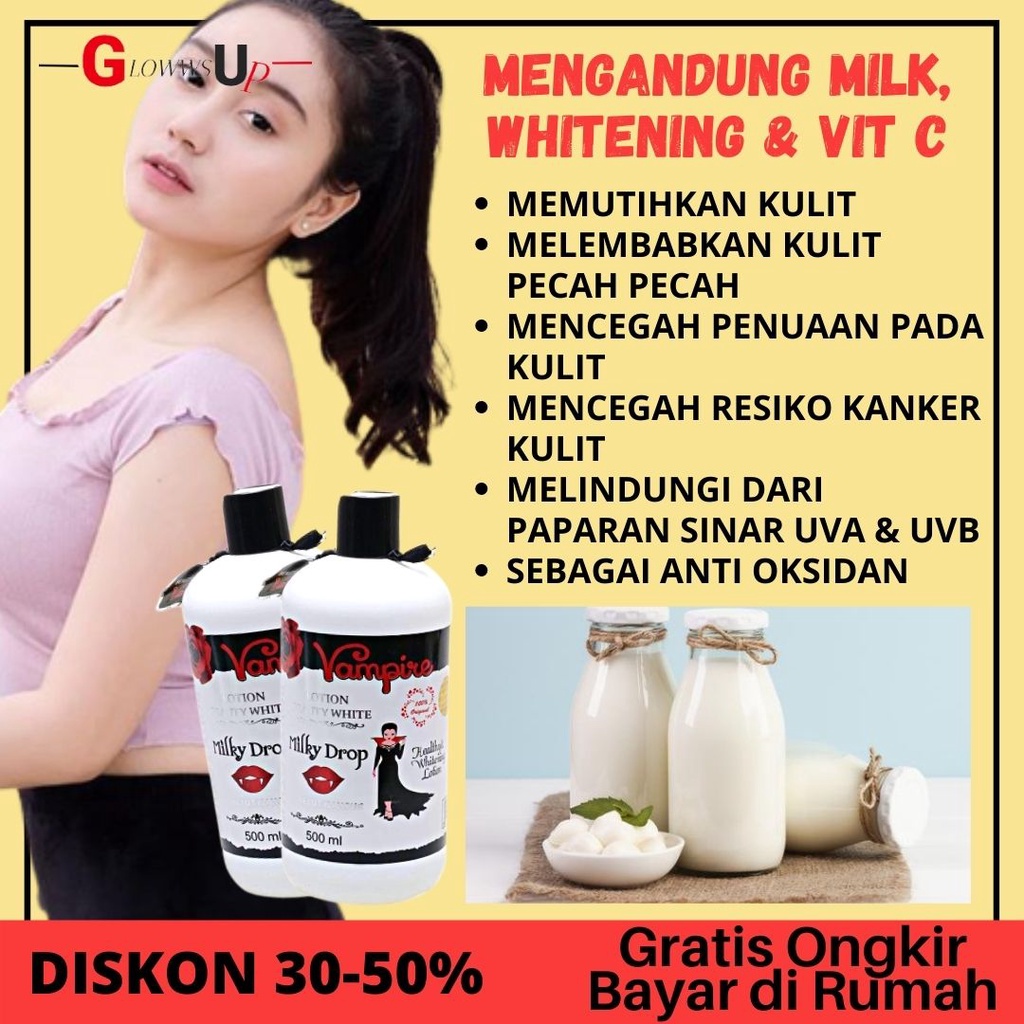 LOTION PEMUTIH BADAN VAMPIRE BPOM 500ML PEMUTIH KULIT PERAWATAN TUBUH