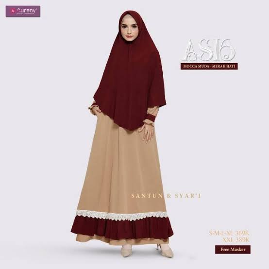 GAMIS TERBARU 2021 AURANY AS-16 MOCCA DRESS ONLY