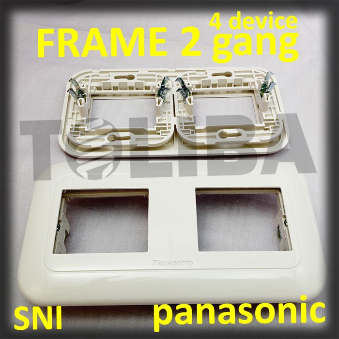 frame 2 gang 4 device panasonic WEJ78049W SNI / frame saklar panasonic