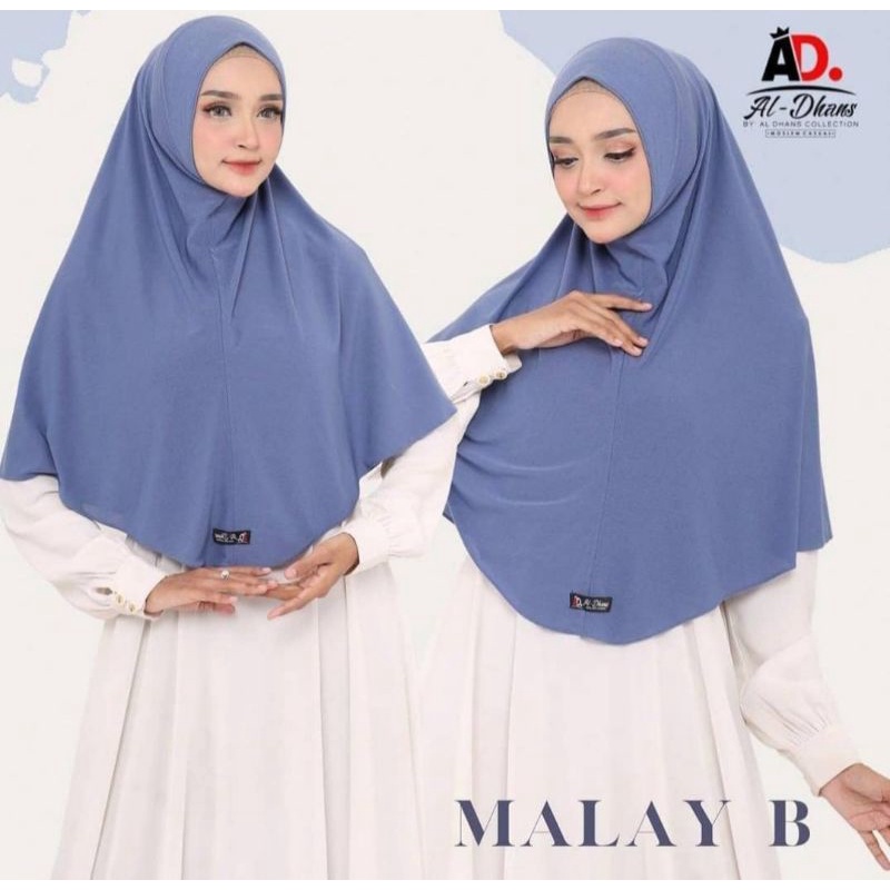 Jilbab Instan Malay B  Bahan Jersey Irish By Al-Dhans