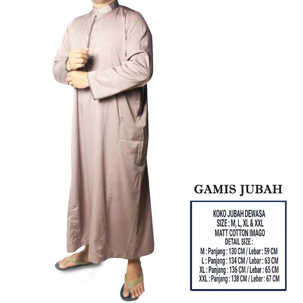 Koko Jubah Dewasa/ Jubah Pria Remaja Dewasa Pakistan/ Gamis pria Busana Muslim Lengan panjang /Jubah Pria Premium [cod]