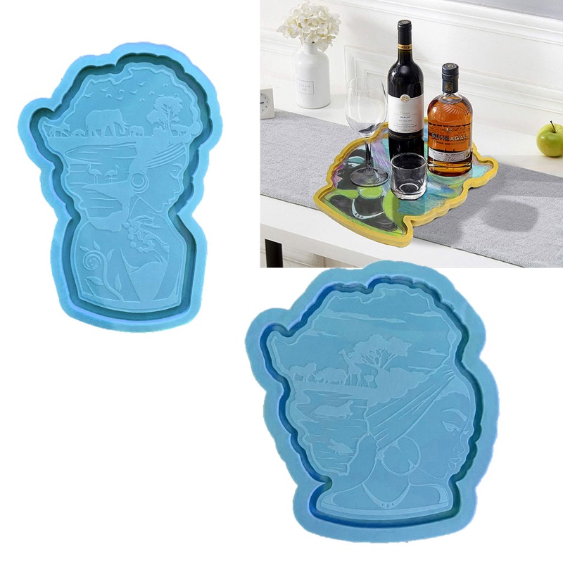 SIY  Epoxy Resin Tray Molds UV Silicone Mold Cup Mat Mold For DIY Tray Craft Supplies