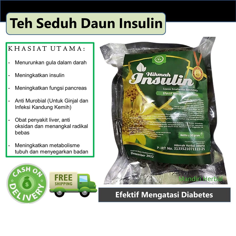 

Teh Herbal Daun Insulin Hikmah Original Yakon untuk Diabetes