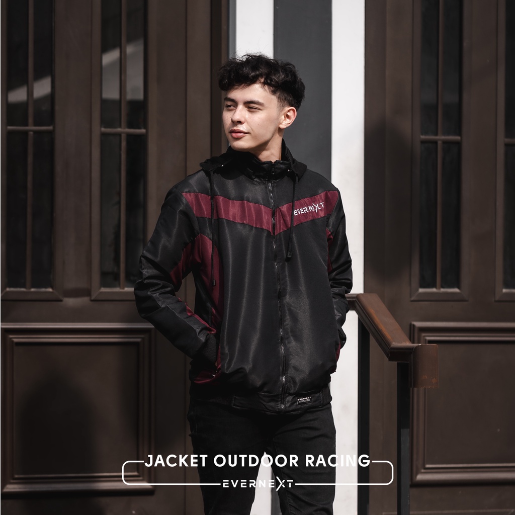 Jaket Pria OUTDOOR RACING Bolak Balik Jacket Cowok Motor Windproof