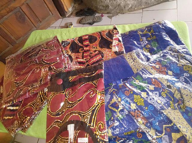 Qnunbatik Sarimbi/couple Batik Rok N Blus Mentari Prodo Pendek Biru