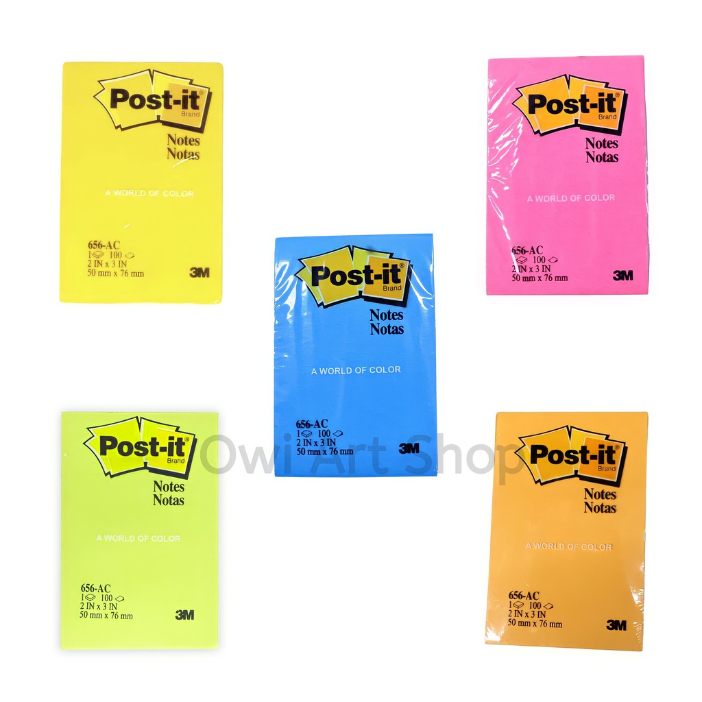 

Post It Notes 656-AC 50x76mm - Sticky Notes 3M 100 Lembar