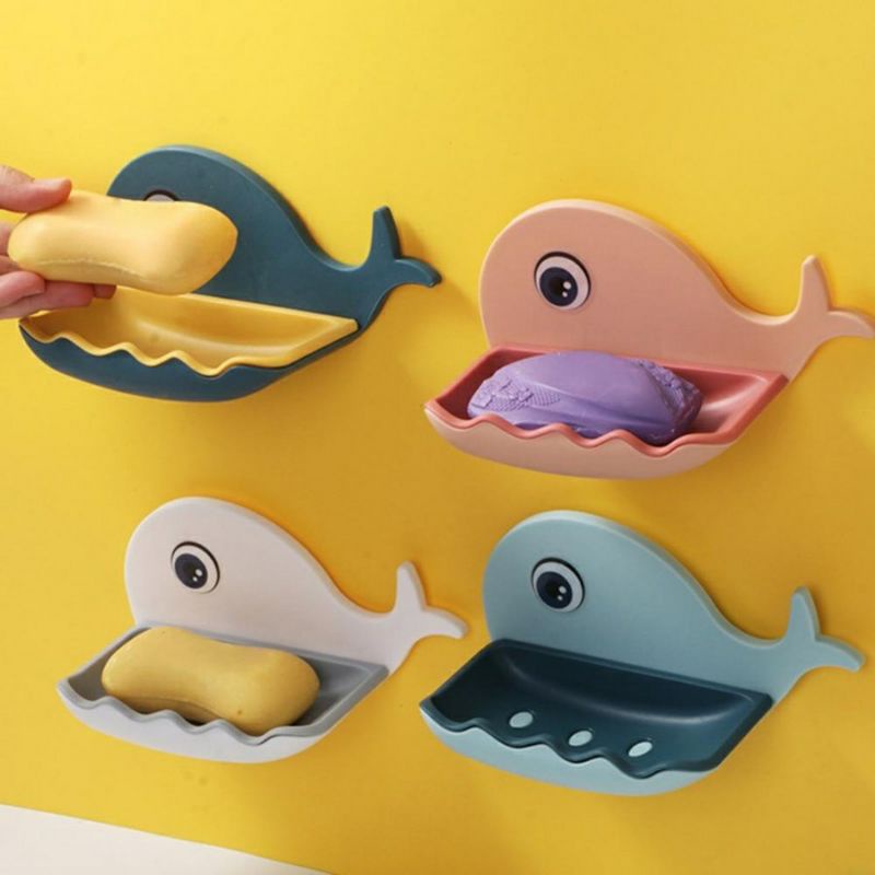 Tempat Sabun Batang Motif Ikan PAUS Lucu Soap Holder Dinding Kamar Mandi