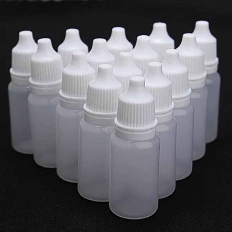 5/10/15/20/30/50/100ML Empty Plastic Eye Drop Bottle / Squeezable Dropper Bottles Drop Container