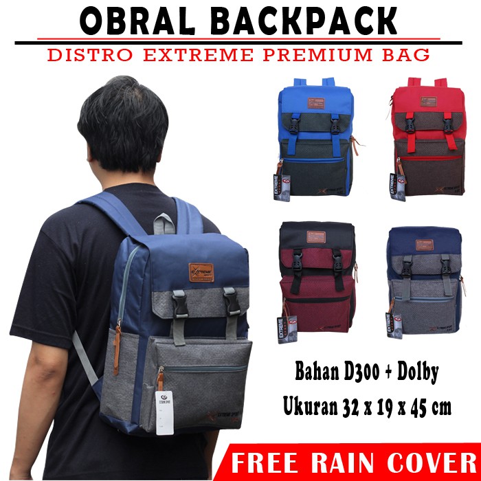 OBRAL !! Tas Gendong Sekolah SMP SMA Kuliah Ransel Laptop Kuat Backpack Cewek Cowok Murah Bagus Awet