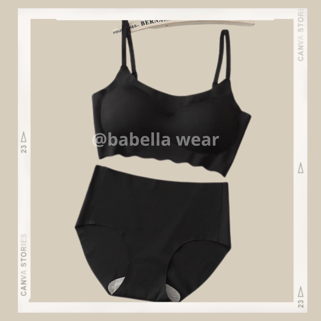 [BH+CD] Set Bra Seamless Jepang Push Up Bra Full Cup / Set Pakaian Dalam Es Sutra Seamless