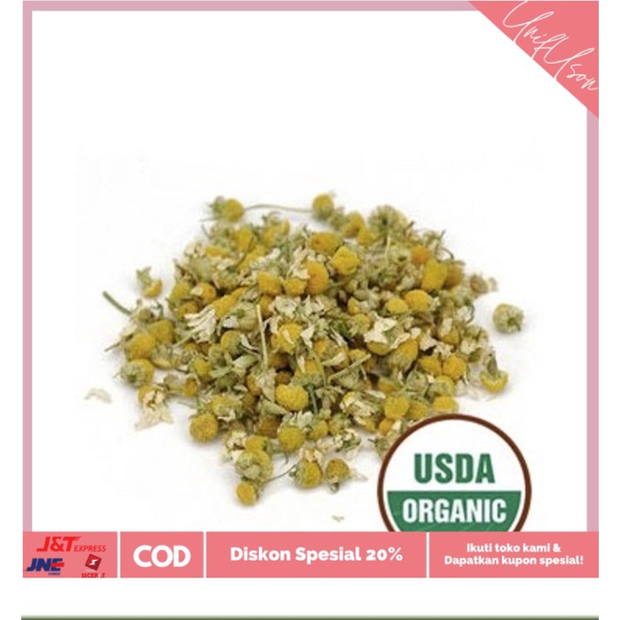 

⭐COD⭐ Organic Whole German Chamomile Flowers - 45 gr