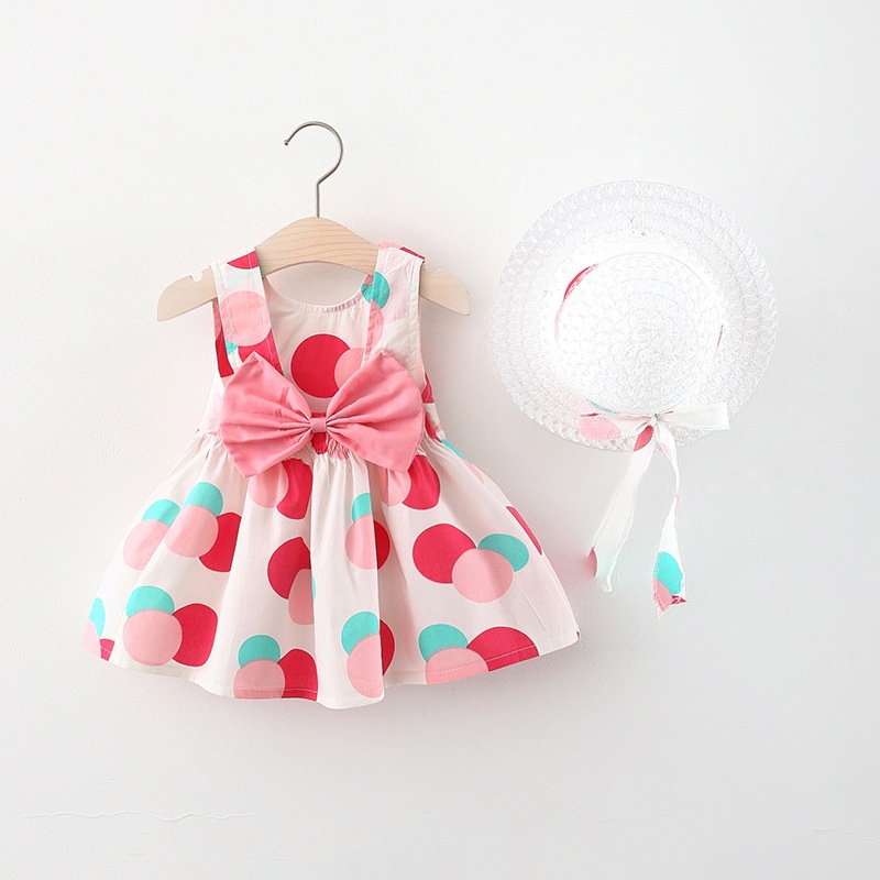 Setelan Dress Anak / Bayi Cewek Motif Floral Material Katun 100% Import Gaun Casual-Motif 3