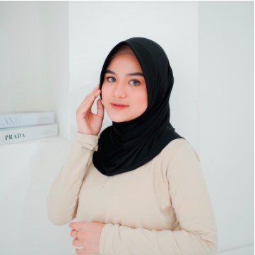 JILBAB BERGO SPORT// HUJAB INSTAN JILBAB VOLLY BERGO JERSEY MURAH BISA COD-HITAM