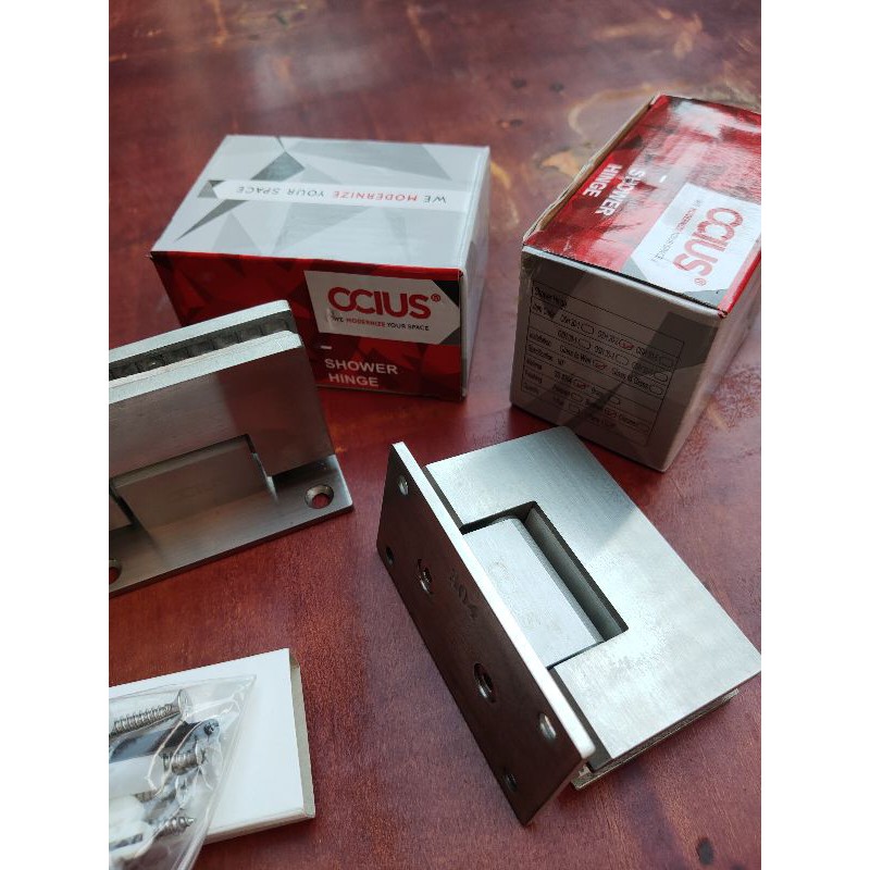 Engsel shower atau shower hinges merk Ocius Glass to Wall Doft