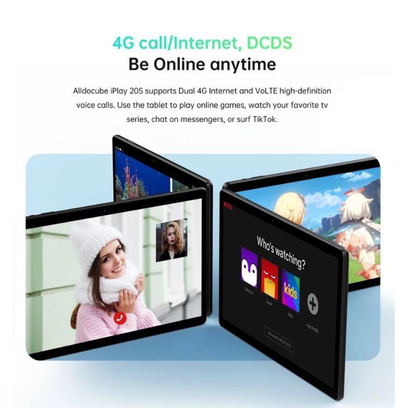 Alldocube iPlay 20S 4G LTE 4/64GB FHD 10.1&quot; USB C Octacore TabletPC Android 11