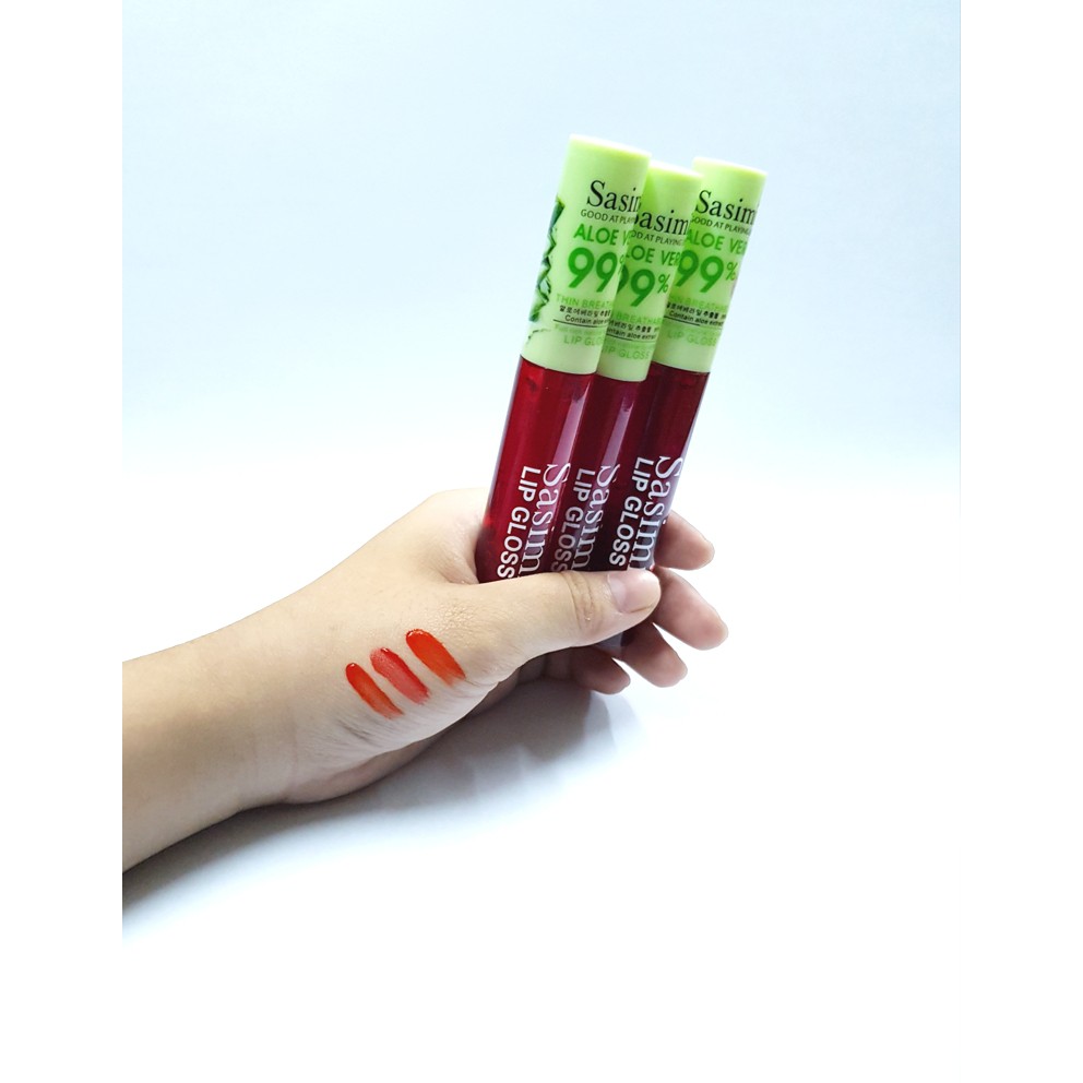 (Lusinan )Sasimi natural lips color aloe vera 99% lip gloss / lip tint-/ Miss girls