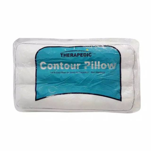 Therapedic Contour Pillow Bantal Kesehatan Untuk Leher Dan Bahu Fiber Silicon Super Lembut