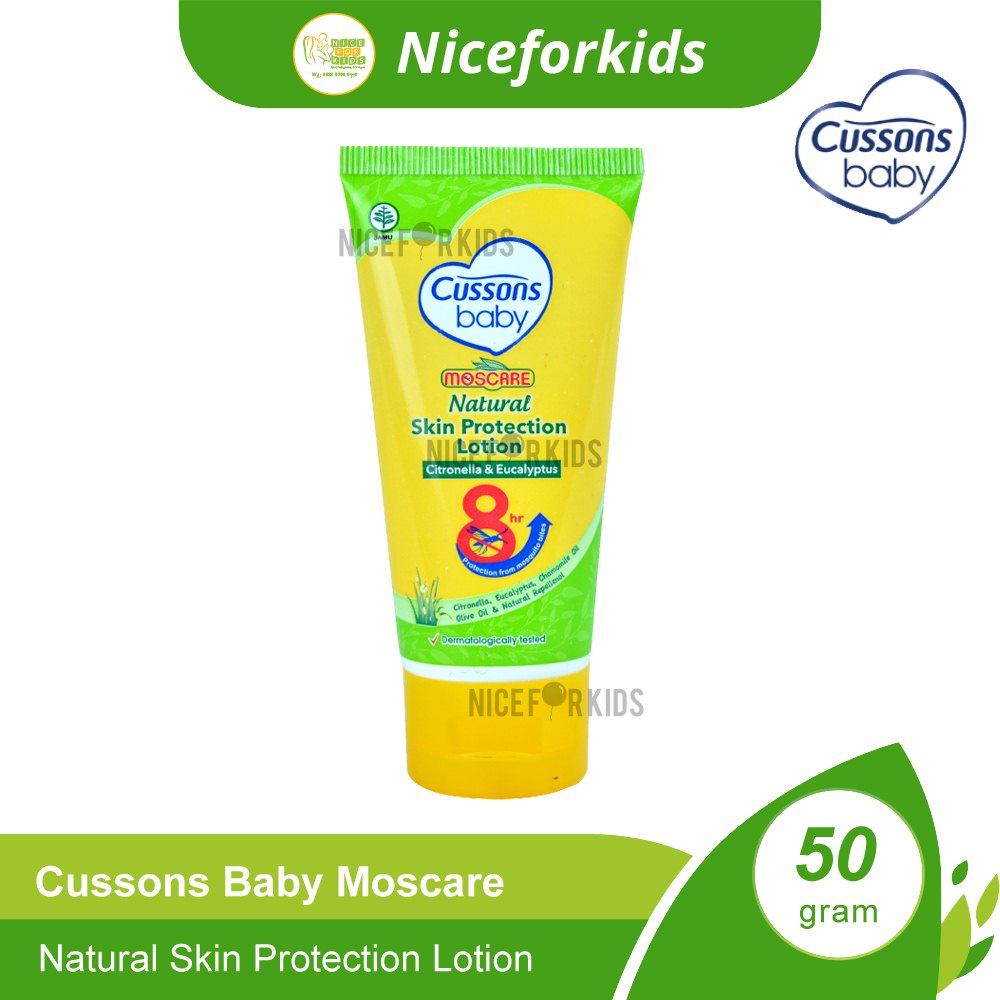 Cussons Baby Moscare Natural Skin Protection Lotion 50gr / Lotion Bayi Anti Nyamuk 50gr