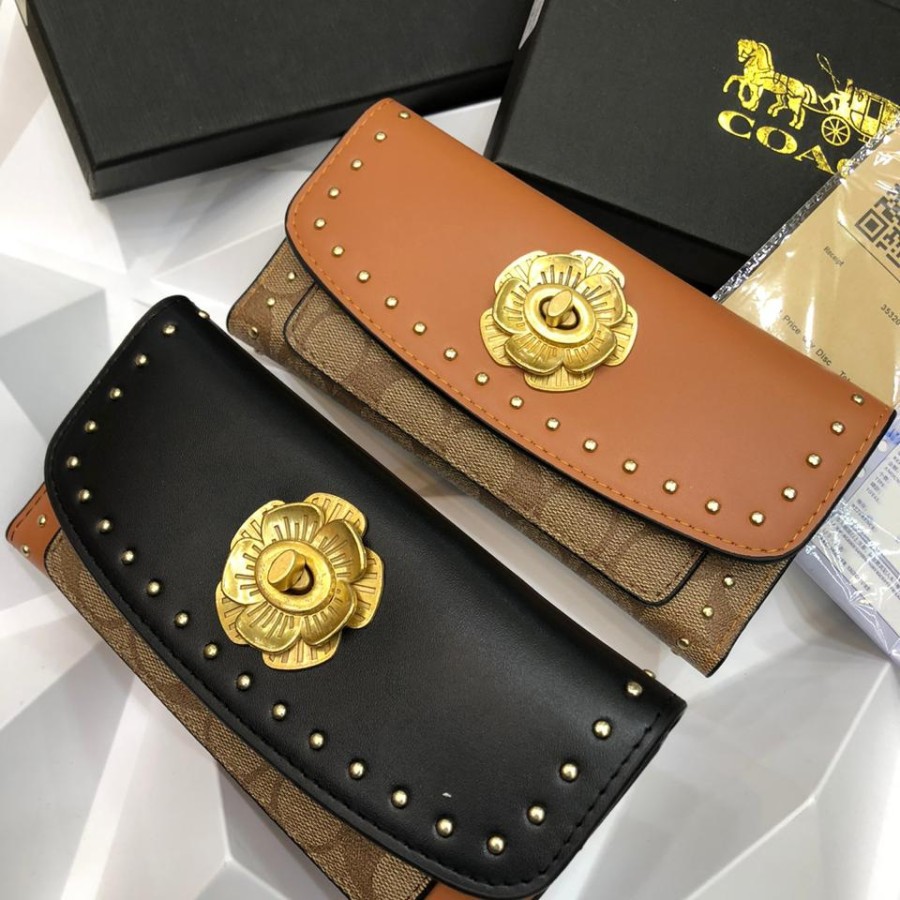 Dompet Wanita Coach Wallet Parker Studed Semi Premium