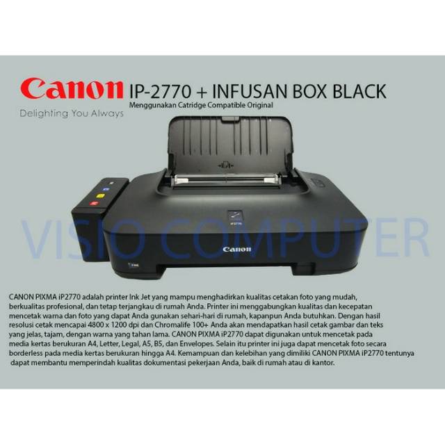 Printer Canon IP2770 + Inktank Box menggunakan catridge original