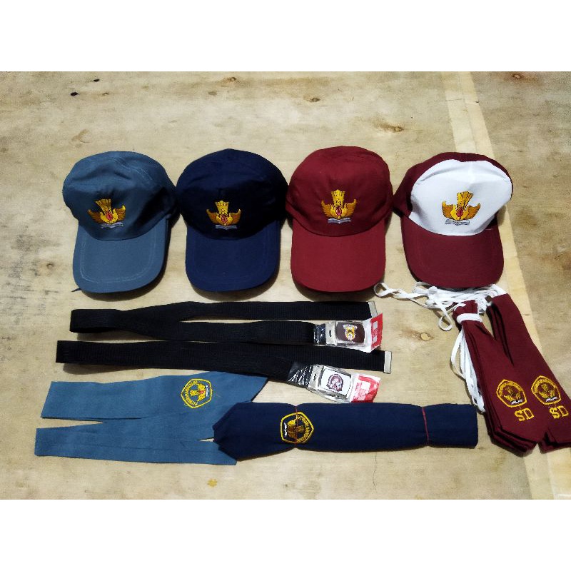 TOPI SEKOLAH PERKODI(20 PCS) TOPI SD/TOPI SMP/TOPI SMA/TOPI PRAMUKA/DASI SD/DASI SMP/DASI SMA/DASI H