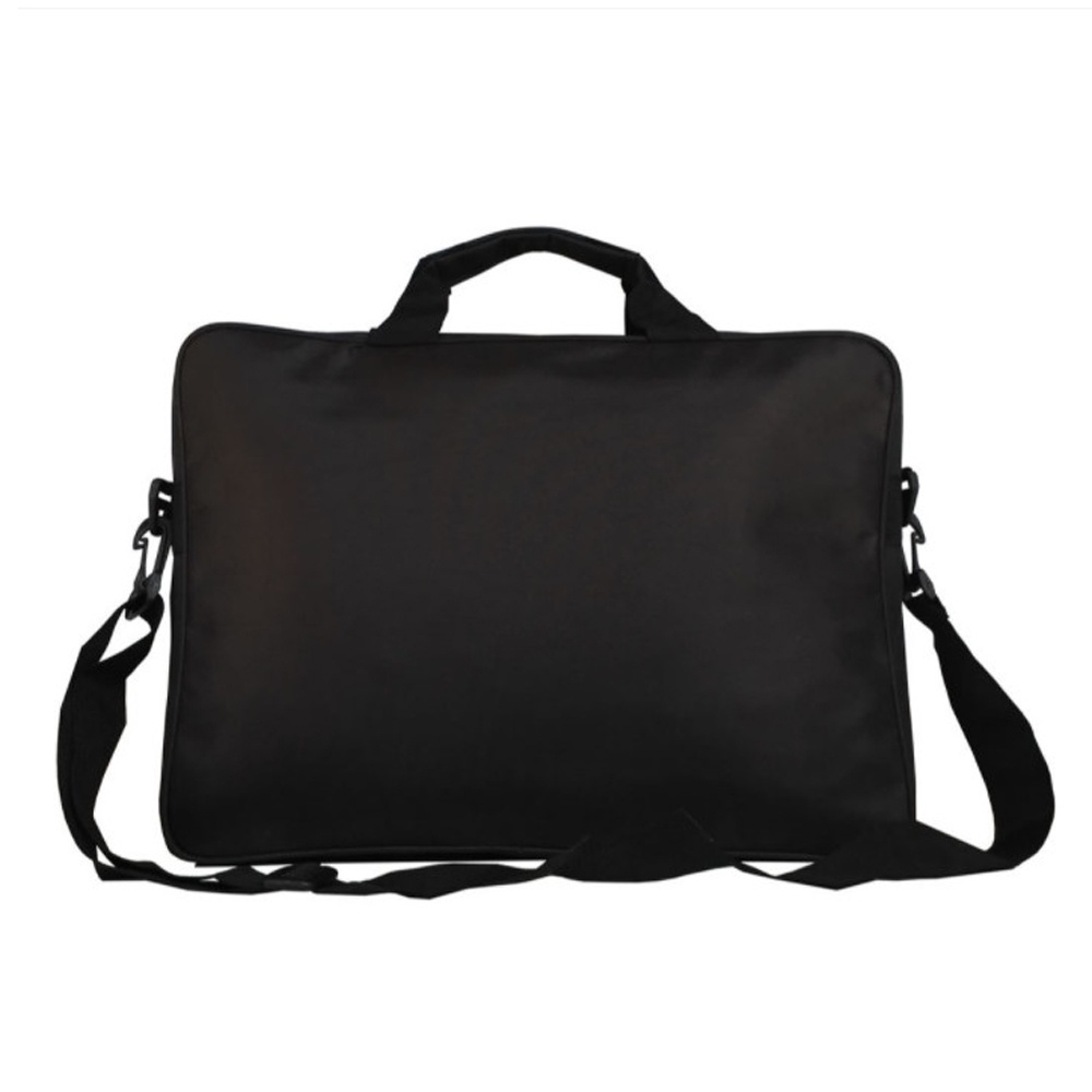 Tas Kantor Selempang Laptop Tas Berkas Kerja Anti Lipat Tas Jinjing Polos Casual Tas Slempang Tas Laptop Jinjing up to 15 inch - Black