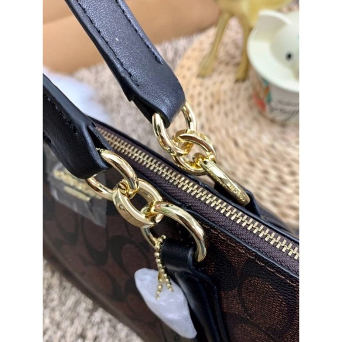 COACH'S SMALL KELSEY SATCHEL IN SIGNATURE CANVAS