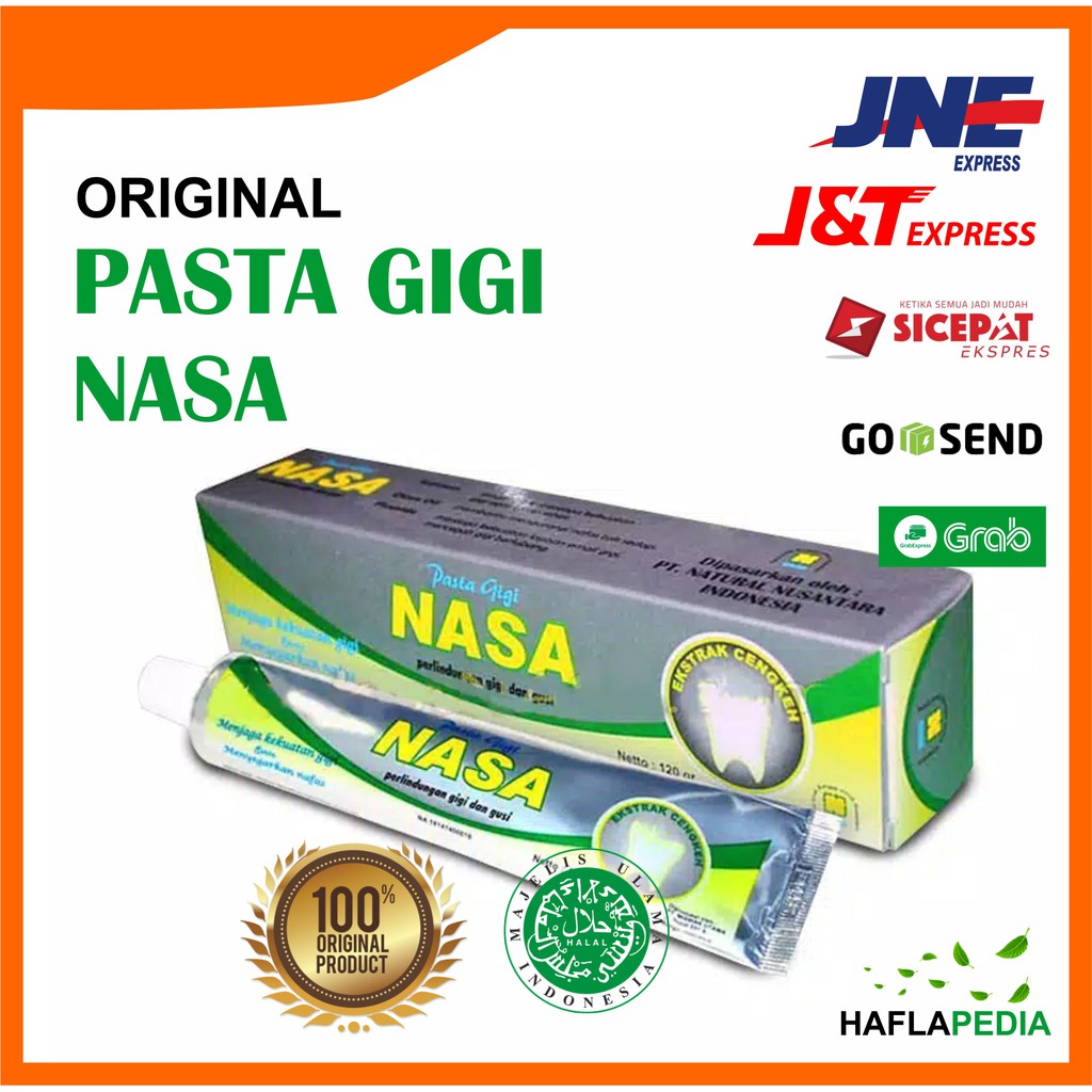 Pasta Gigi Nasa Original 100% Pemutih Gigi Kuning dan Flak