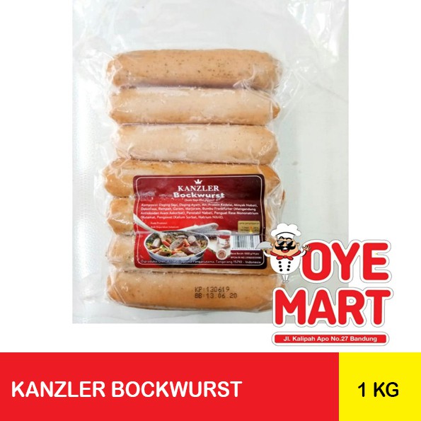 KANZLER BOCKWURST 1KG ISI 14 SOSIS SAPI DAN AYAM