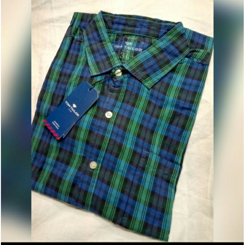 kemeja TOM TAILOR Lengan pendek Original