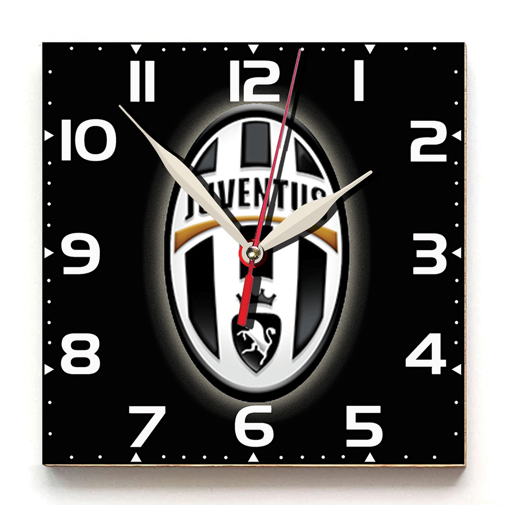 JAM DINDING UNIK KARAKTER JUVENTUS . KAYU 30x30