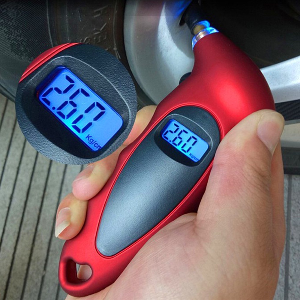 Digital Tire Pressure Gauge Pengukur Tekanan Ban Red