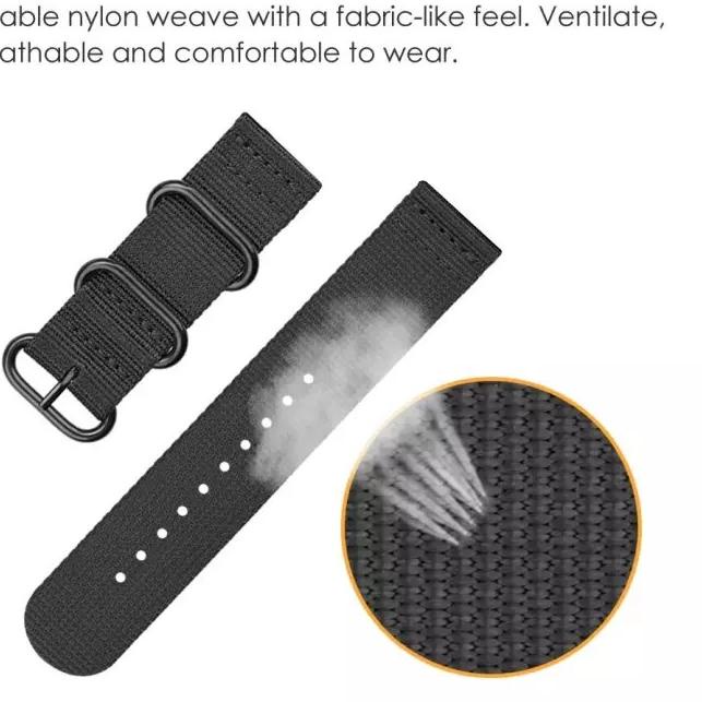 SALEE.. Tali Strap Nilon loop Nylon untuk Haylou Solar LS05 / LS05S / LS04 / LS09B / RT2 LS10 - NYL2