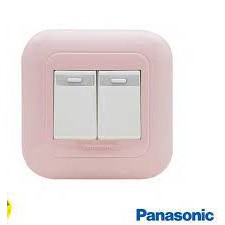 Panasonic Wide Series Pink Saklar Double / Ganda / Seri