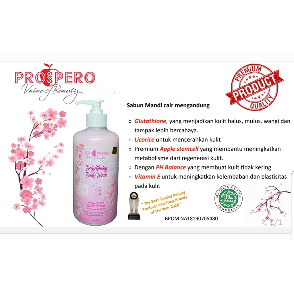 PROSPERO Brightening Body Wash 500 ml