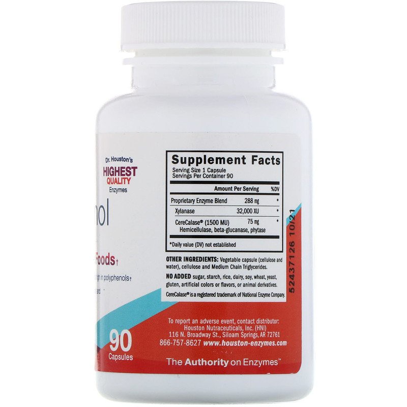 Houston Enzymes, No-Fenol, 90 Capsules