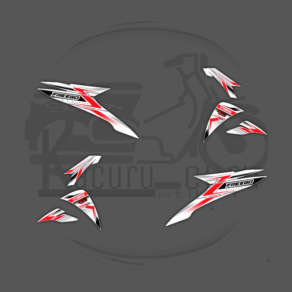 Stiker Motor Variasi Semifull Yamaha Freego/Stiker Striping Variasi FREEGO