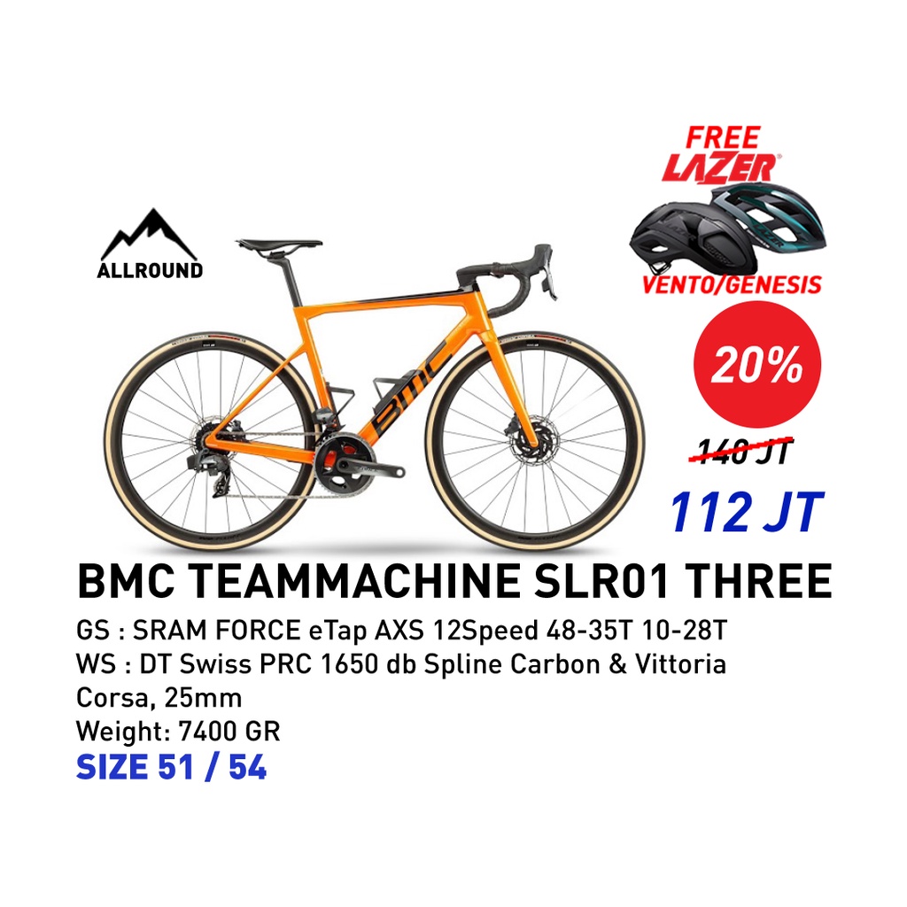 bmc teammachine slr02 disc one sram force etap axs