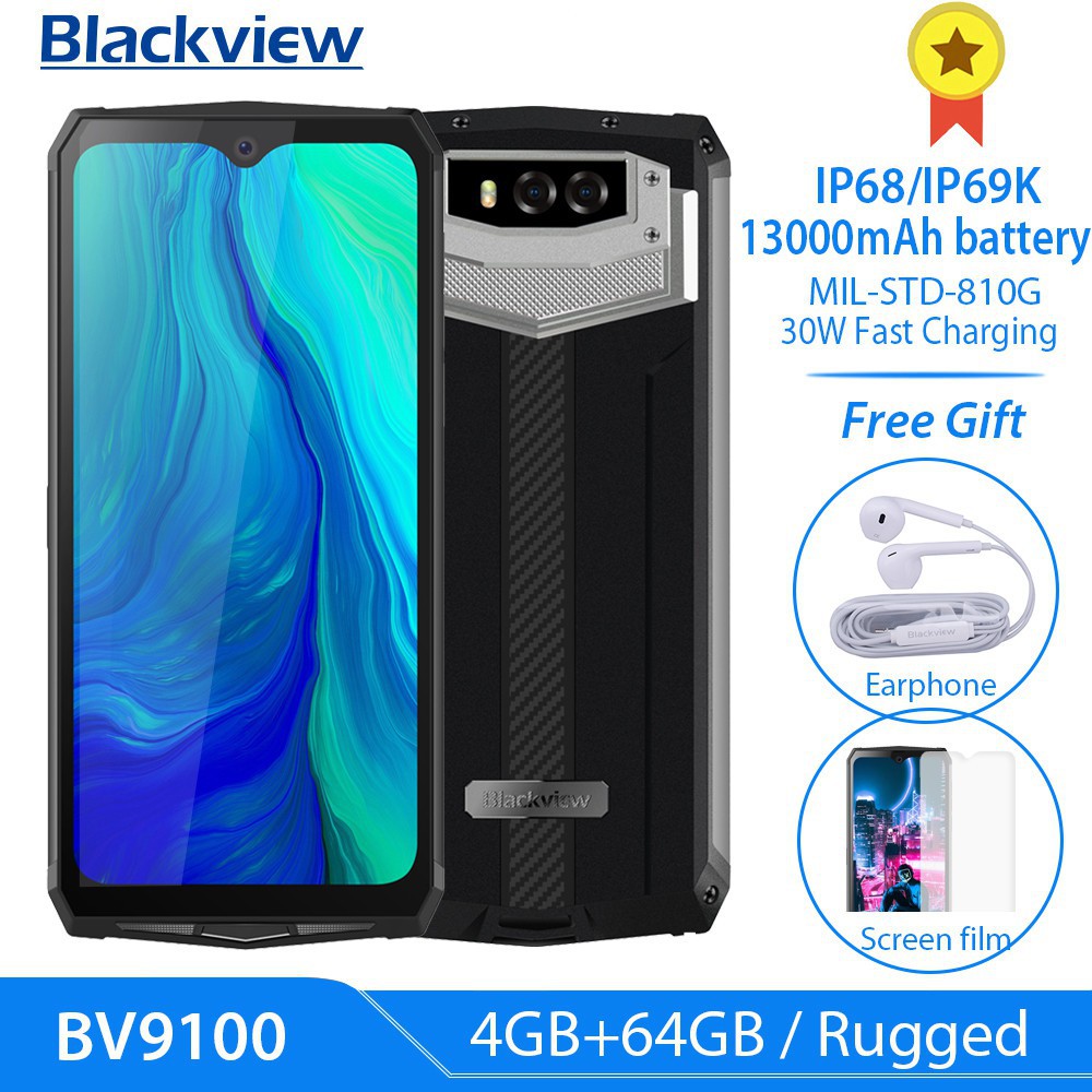 Blackview Bv9100 Smartphone 13000mah 4gb Ram 64gb Rom 64gb Octa Core Android 9 0 Nfc 4g Shopee Indonesia